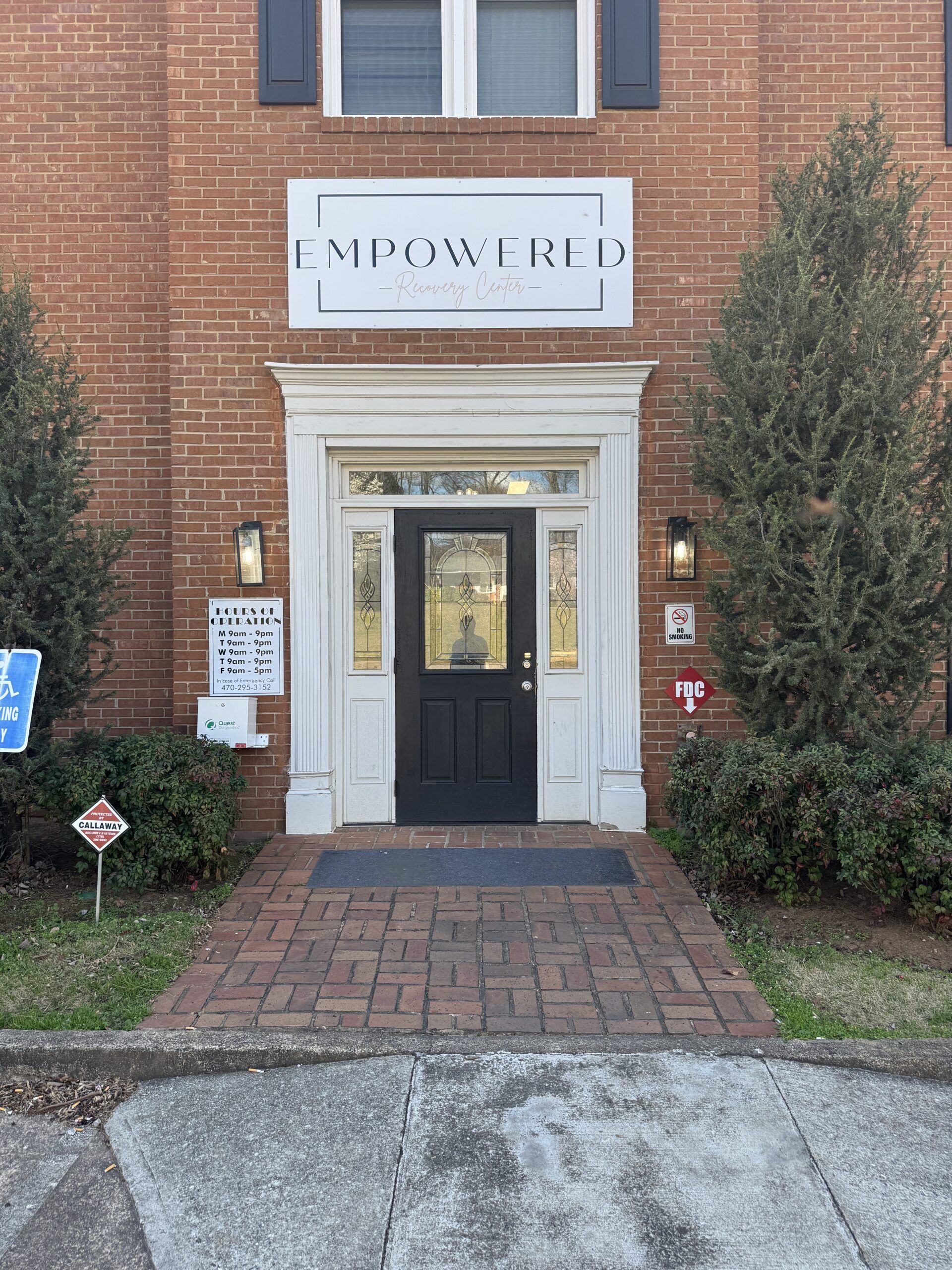 The entrance to Empowered Recovery Center in Atlanta
