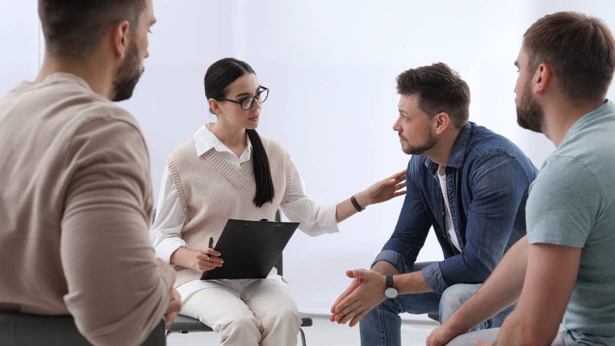 Group therapy session during our intensive outpatient program in Atlanta. 