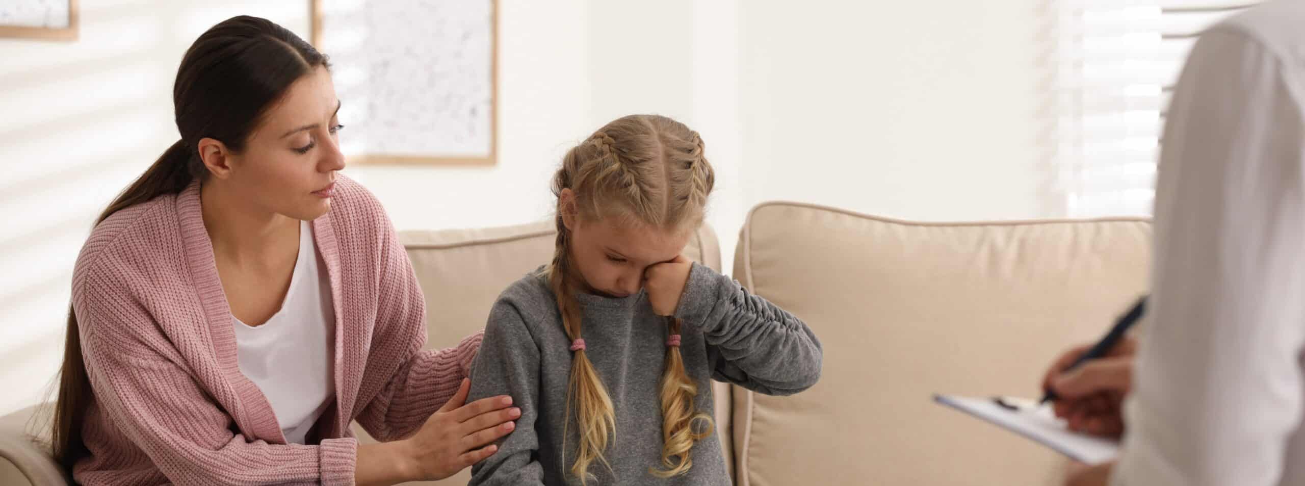 woman in family therapy with her daughter