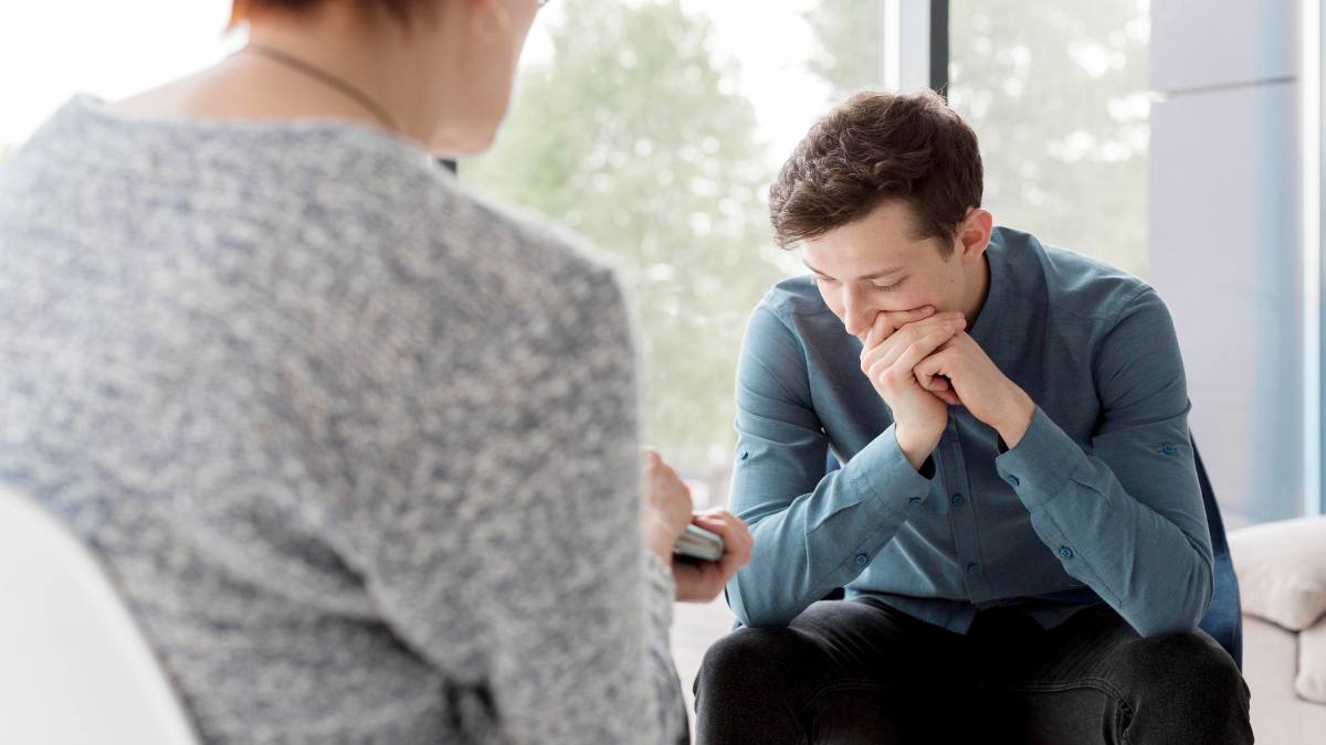 Young man undergoing dual diagnosis treatment at a rehab in Marietta, GA.